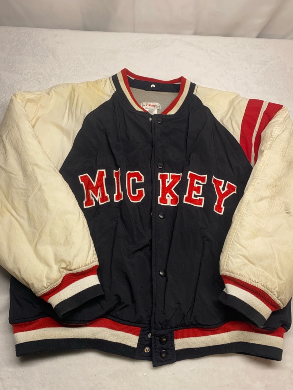 vintage disney mickey mouse varsity jacket Mens Size Medium.